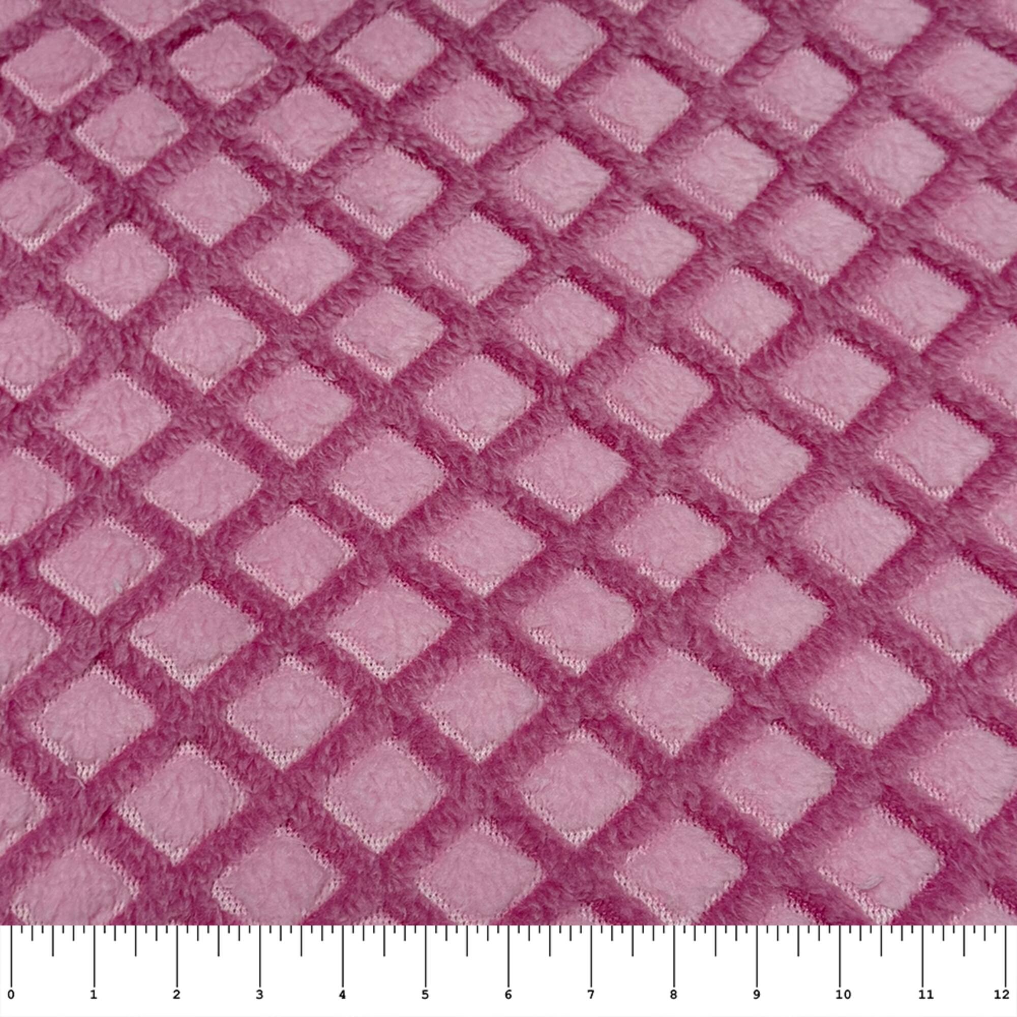 Feldman Pink Lattice Minky Fabric